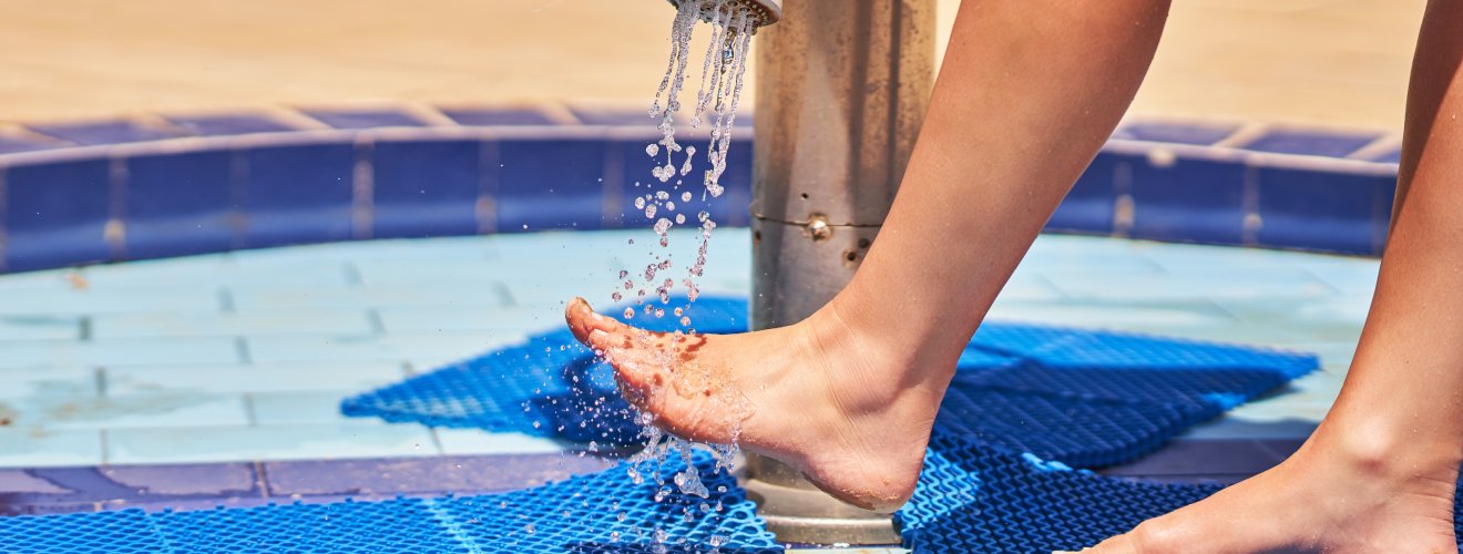 bac douche exterieur