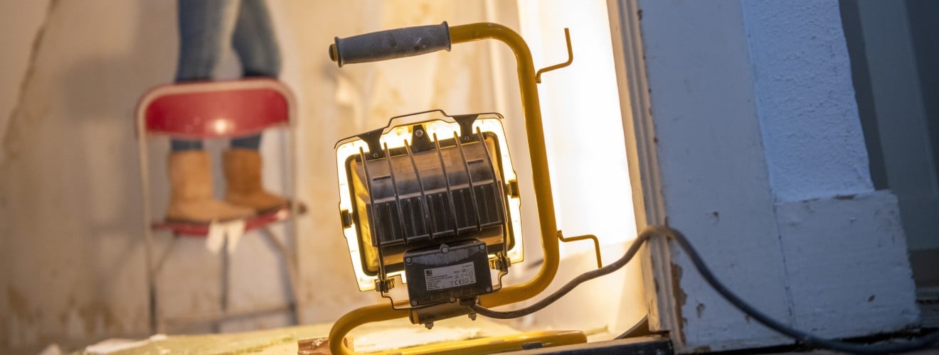 lampe chantier interieur