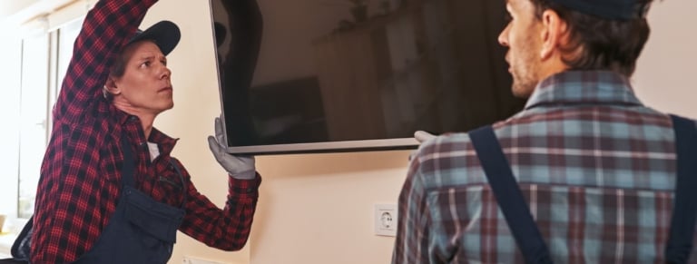 fixe television mur platre