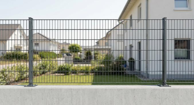 cloture grillage rigide muret poteaux