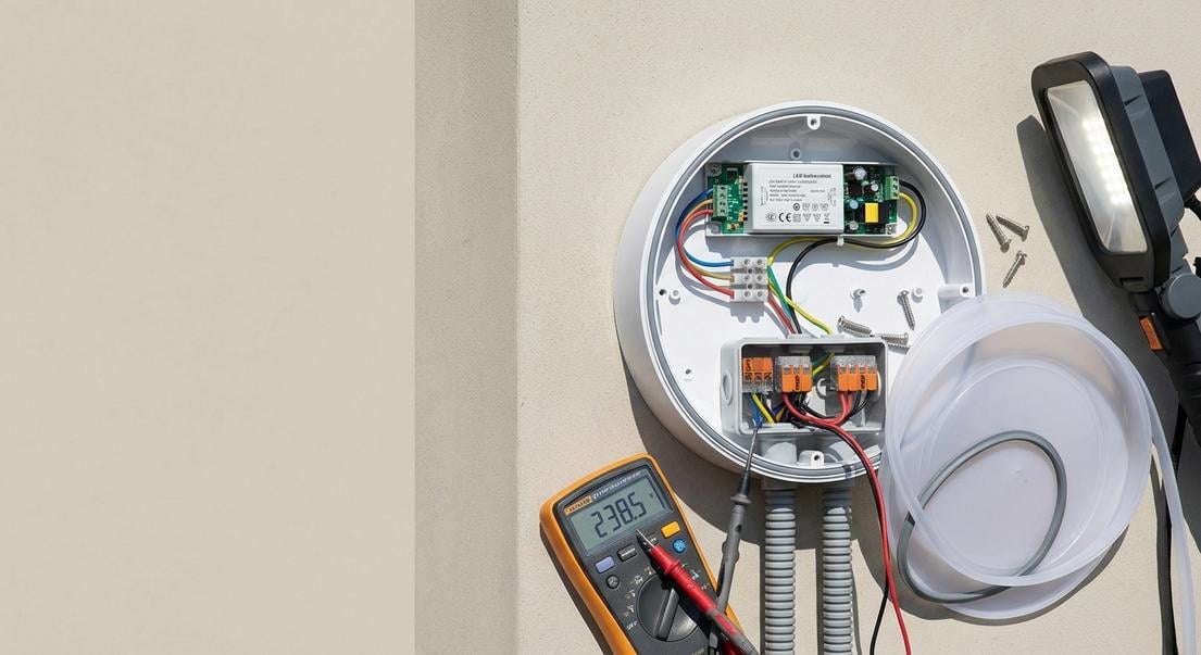 hublot led clignote diagnostic electrique