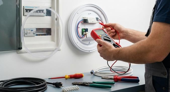 hublot led clignote diagnostic electrique