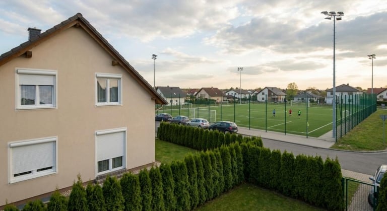 Acheter une maison près d&rsquo;un terrain de foot : évaluer bruit, éclairage et solutions d&rsquo;isolation