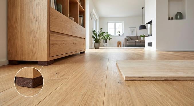 parquet flottant piece meublee