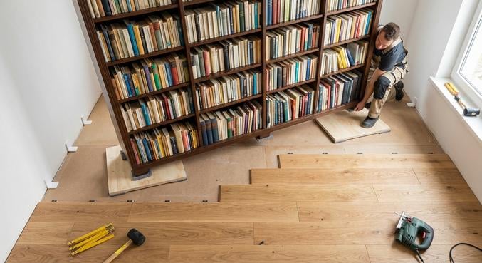 parquet flottant piece meublee