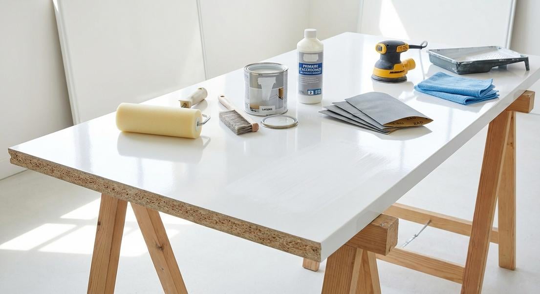 peindre portes placard melaminees laque satin