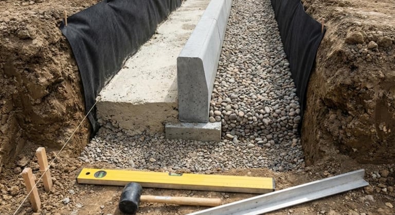 poser bordure beton limite propriete