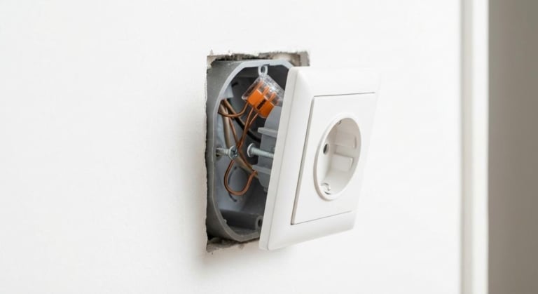 Prise électrique qui dépasse du mur : comment corriger une installation encombrée ?