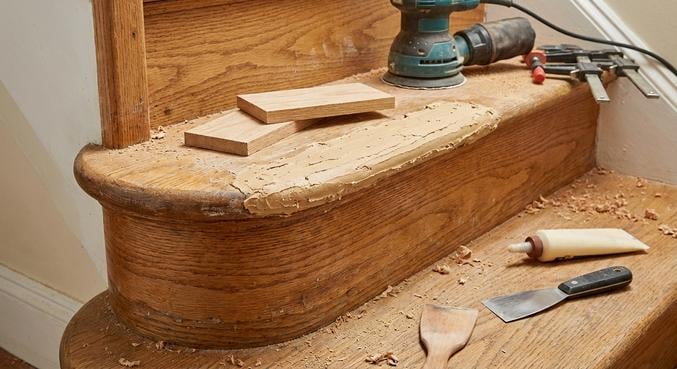 renovation escalier bois poncage vitrification