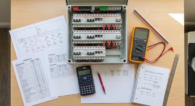 tableau triphase equilibrage phases erreurs