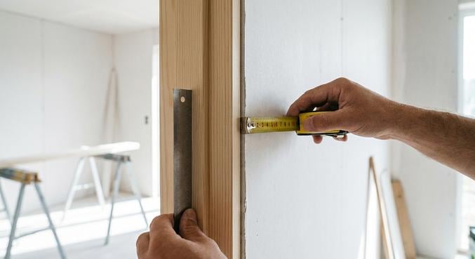 encadrement porte fin chambranle placo