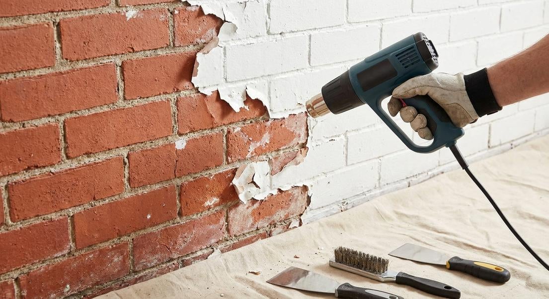 enlever peinture mur brique methodes