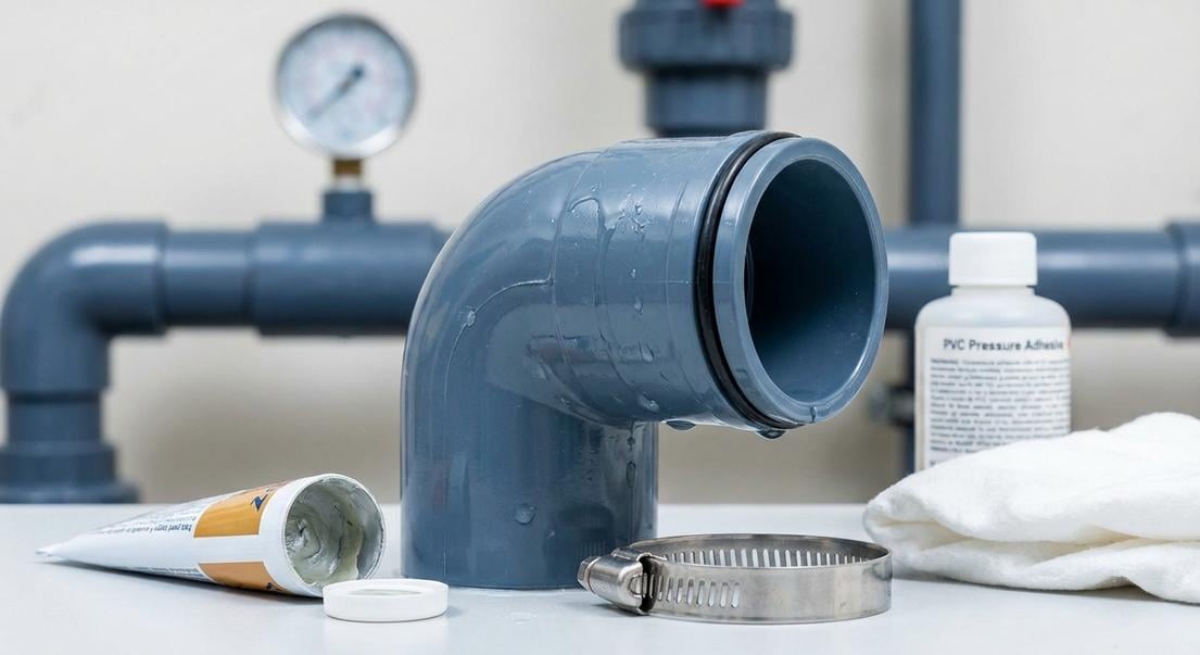 fuite raccord pvc piscine reparer