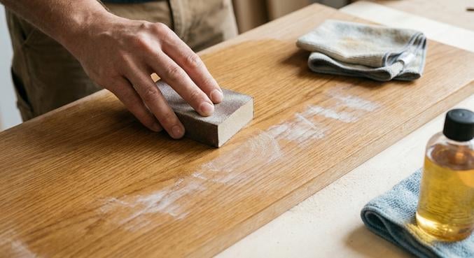 huile bois traces blanches