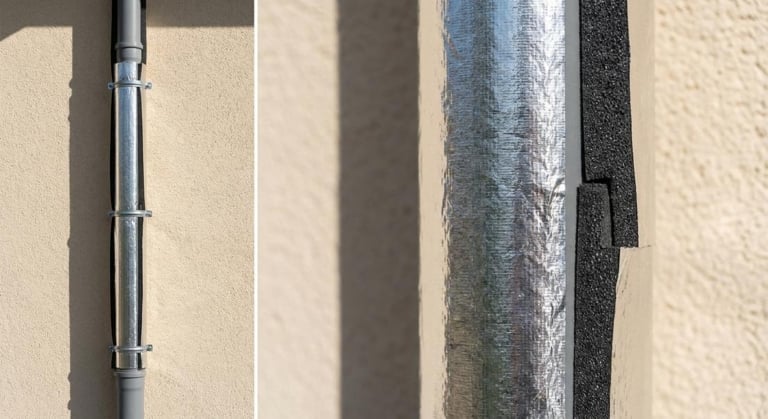 Comment cacher et isoler un tuyau d&rsquo;évacuation extérieur sans créer de pont thermique