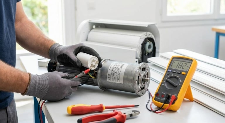 Moteur volet roulant bloqué : diagnostic et démontage sans erreur