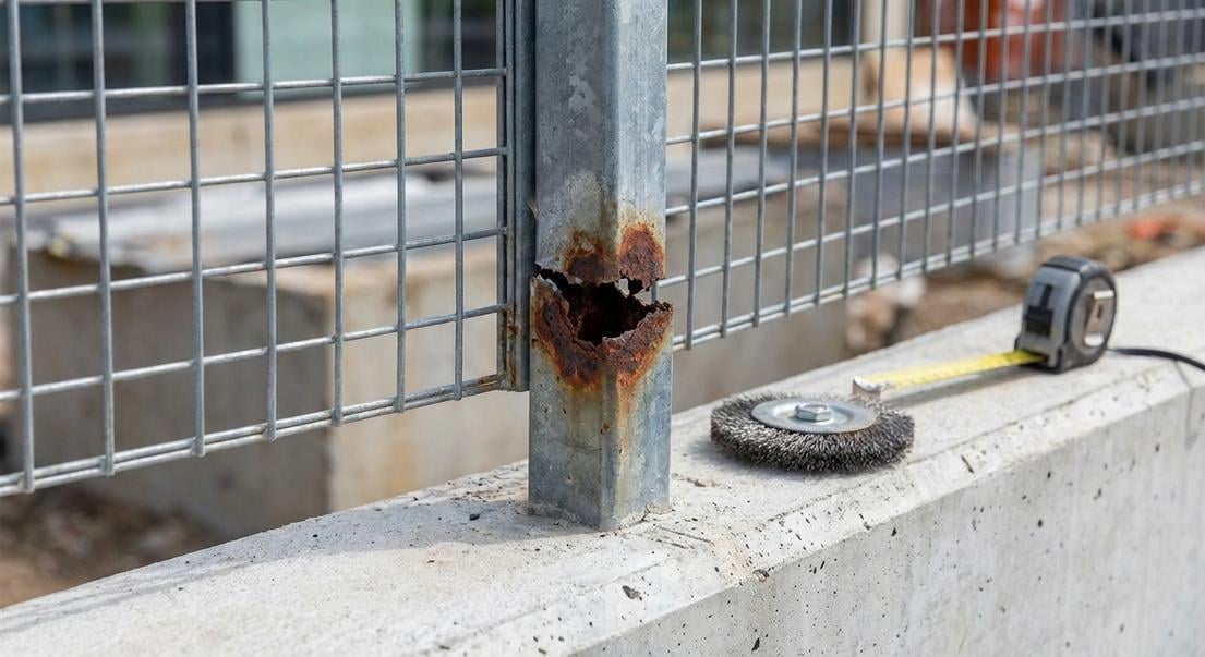 piquet grillage casse muret beton reparation