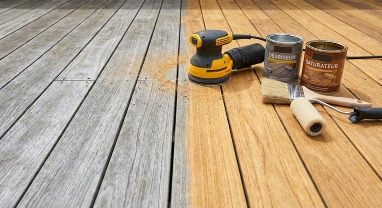 renover terrasse teck grisee methode pro