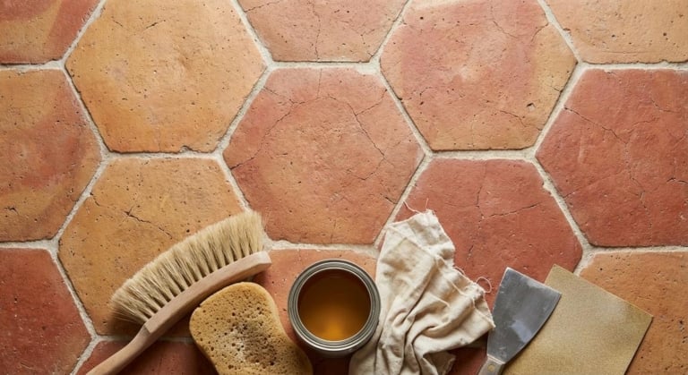Rénover des tomettes anciennes : nettoyage, ponçage et joints à la chaux