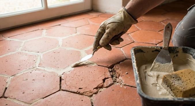 renover tomettes nettoyage poncage joints chaux