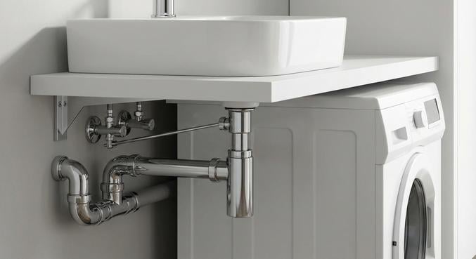 vasque machine laver amenagement securise