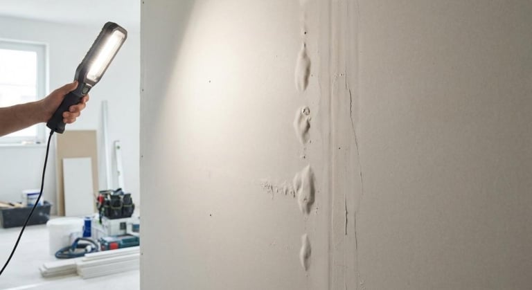 bulles defauts bandes placo enduire mur peinture