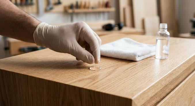 enlever traces calcaire meuble bois salle bains