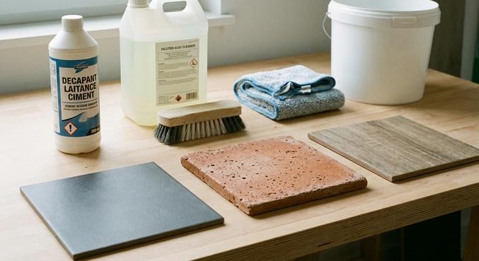 film blanc carrelage apres travaux