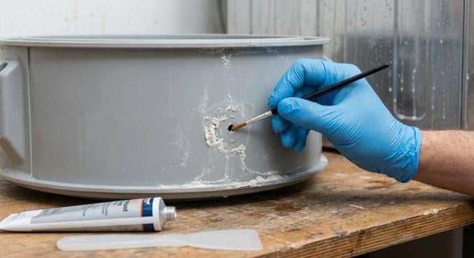 fuite lave linge reparer cuve percee remplacer