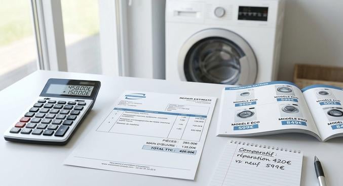fuite lave linge reparer cuve percee remplacer