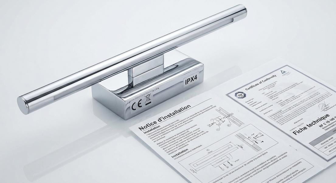installer applique salle bain normes securite