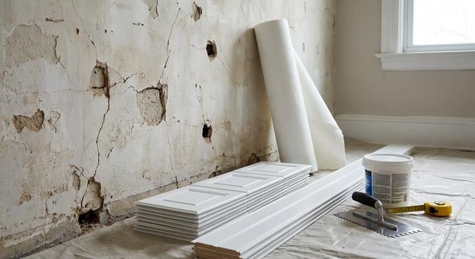 plafond murs abimes solutions provisoires