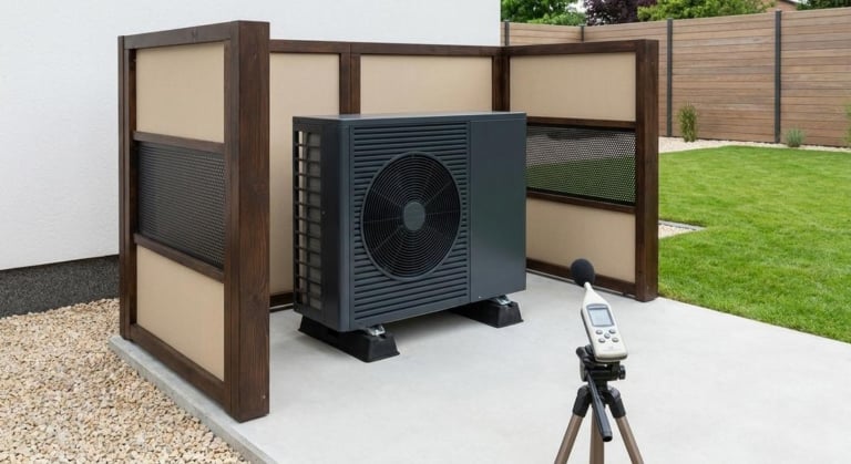 reduire bruit pompe chaleur cloison acoustique