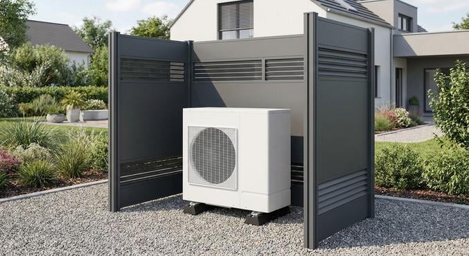 reduire bruit pompe chaleur cloison acoustique