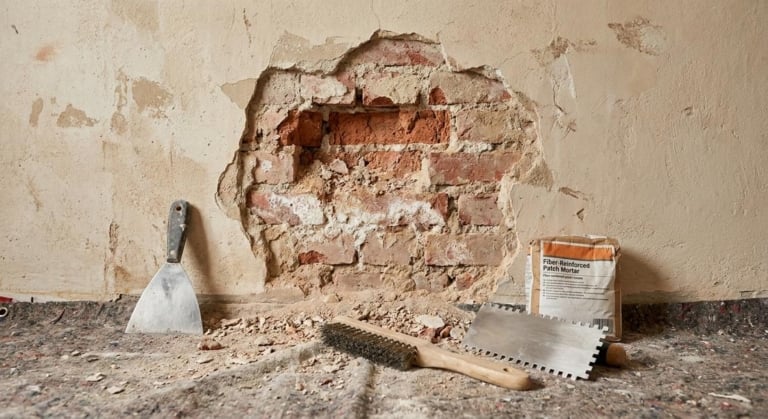 reparer mur brique friable arrachement fixation