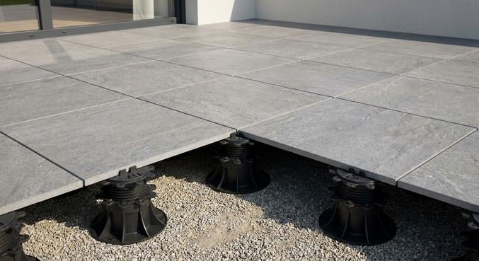 terrasse bois dalles plots environnement humide