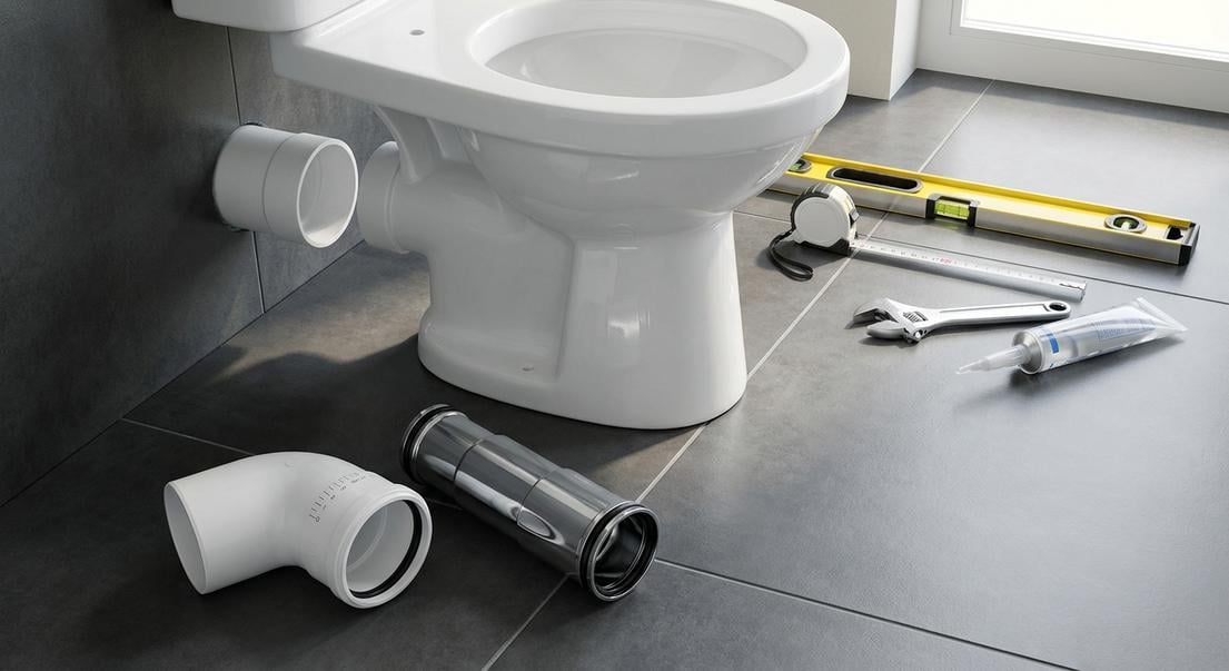 wc mal aligne evacuation decalage 1cm
