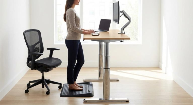 mal dos bureau assis debout chaise ergonomique
