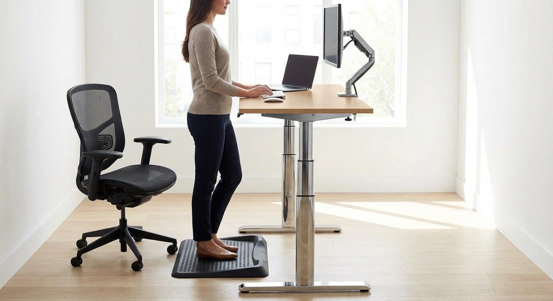 mal dos bureau assis debout chaise ergonomique