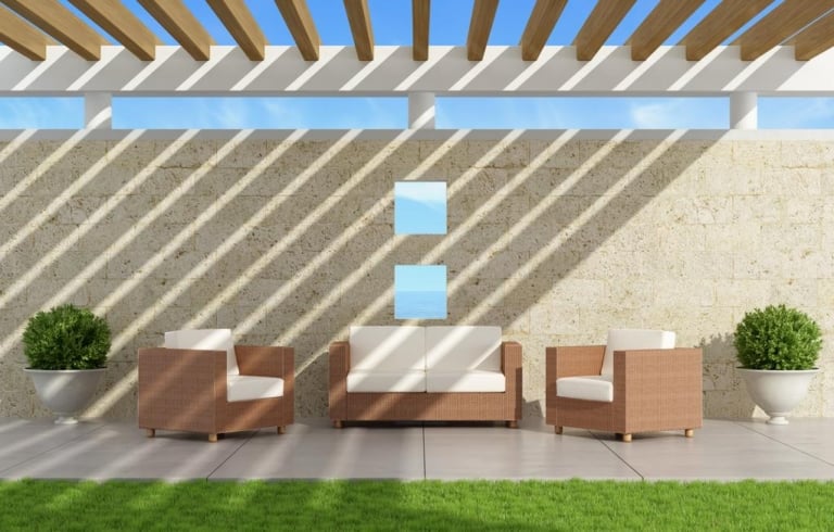 ombrelle protection solaire jardin