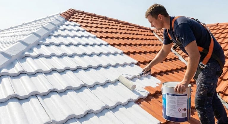 peinture cool roof rafraichir maison toits