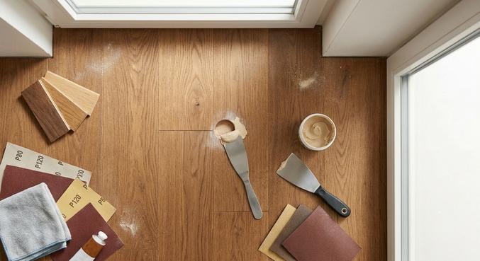 reboucher trous tuyaux chauffage parquet