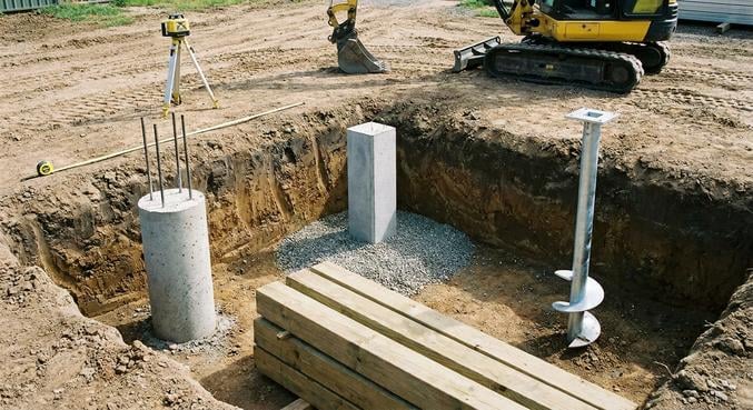 construire terrasse bois pilotis dimensionnement fondations