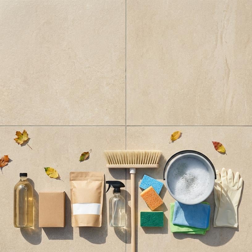 enlever traces pots carrelage exterieur