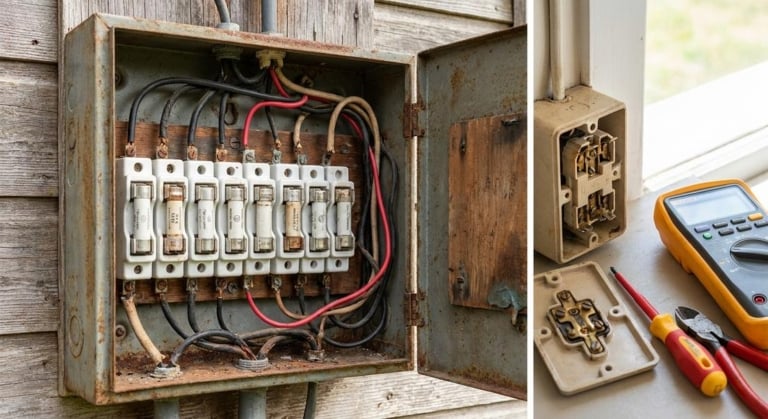 installation electrique ancienne prise terre risques normes