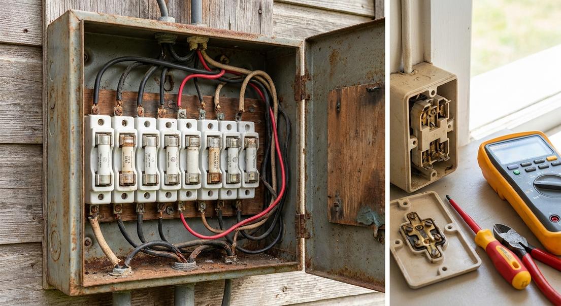 installation electrique ancienne prise terre risques normes