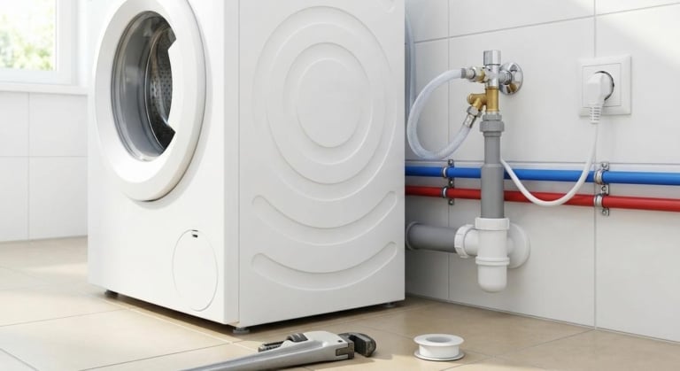 installer machine laver salle bain