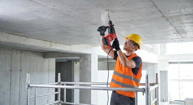 marteau perforateur plafond beton