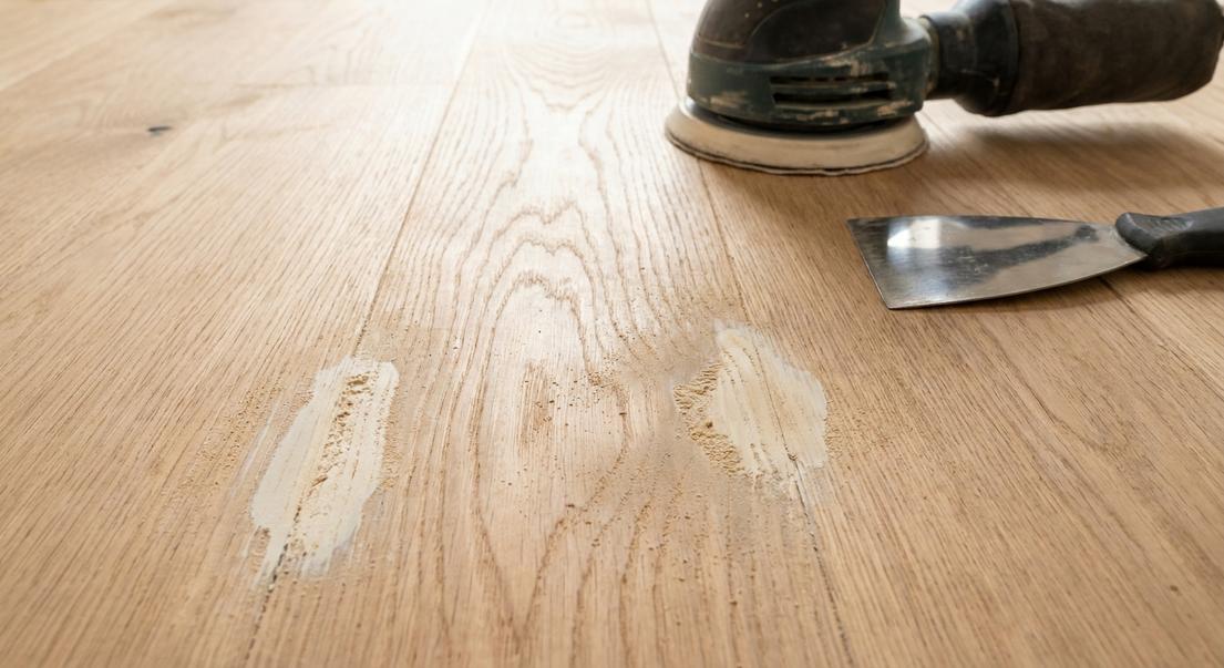 pate bois blanchit apres poncage rattraper parquet