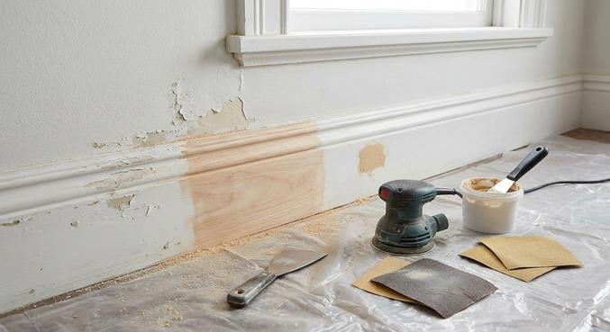 repeindre plinthes bois traiter avant peinture